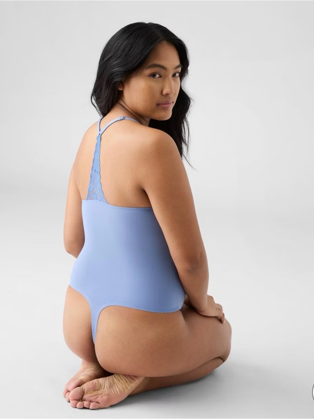 True & Co. Racerback V-Neck Bodysuit - Picture 4 of 8
